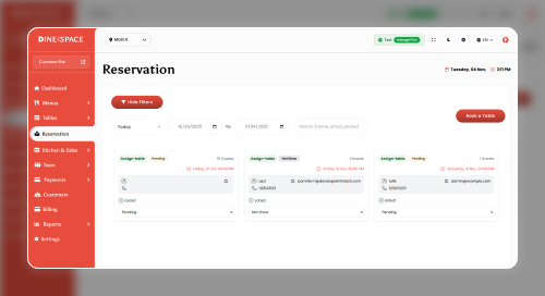 Smarter Tables, Reservations & QR Ordering